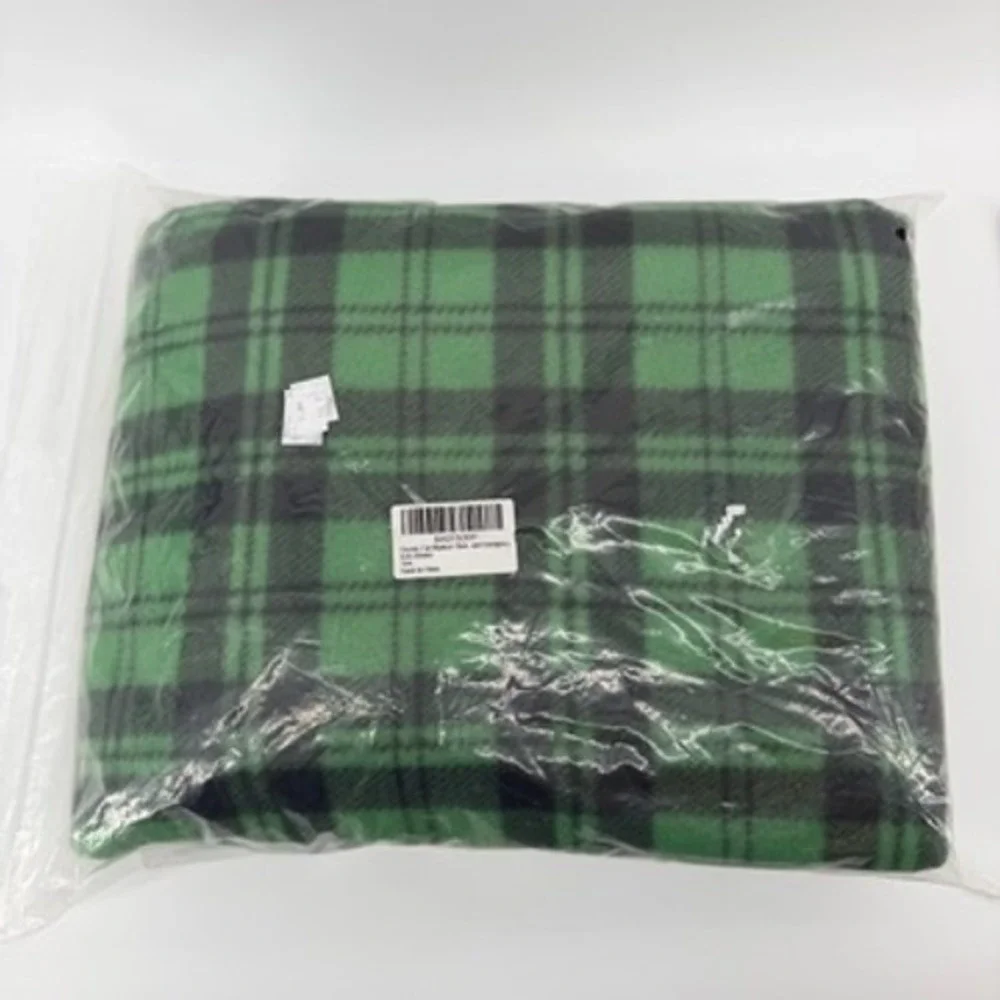 Unbranded Electric Car Blanket 12V Heated Fleece Travel Throw Green Black Plaid - Picture 3 of 3